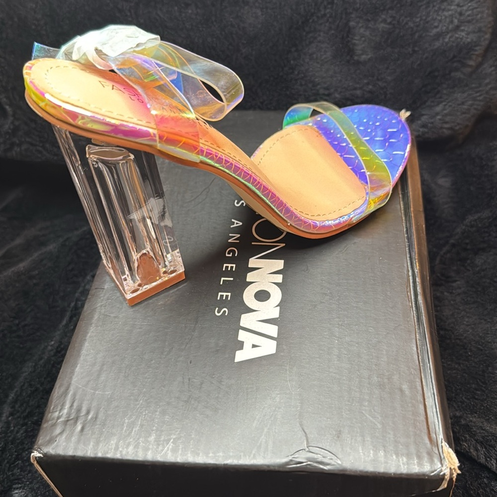 NMulticolor Transparent Heels